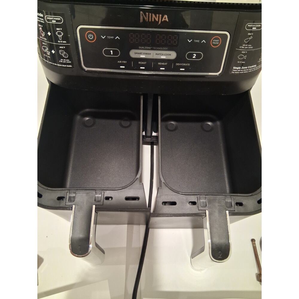 Ninja Foodi DZ100 4-in-1 8-Qt 2-Basket Air Fryer DualZone - New Open Box - Picture 5 of 10